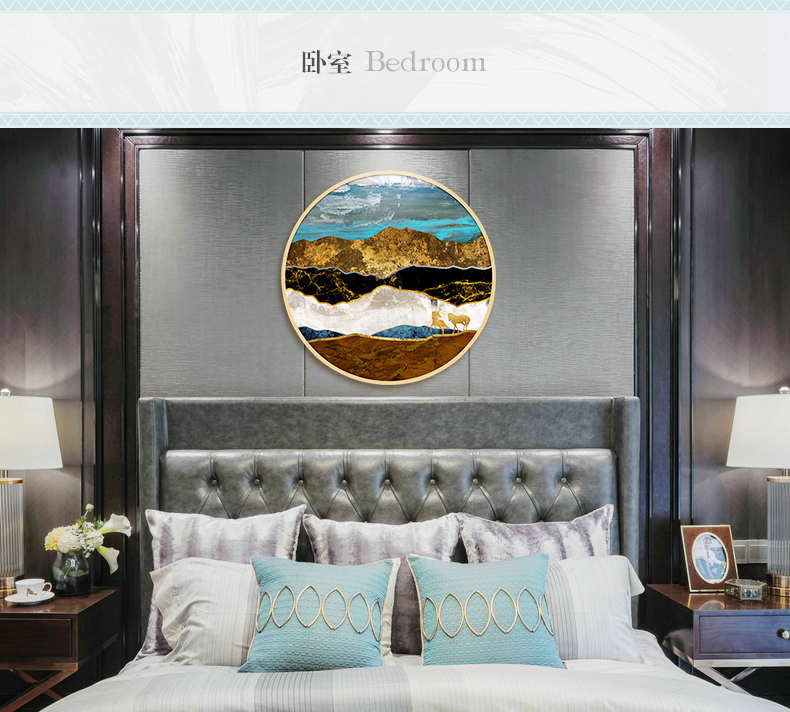 現代簡約客廳辦公室裝飾畫 書房玄關晶瓷畫 純手繪油畫 絲綢之路系列二