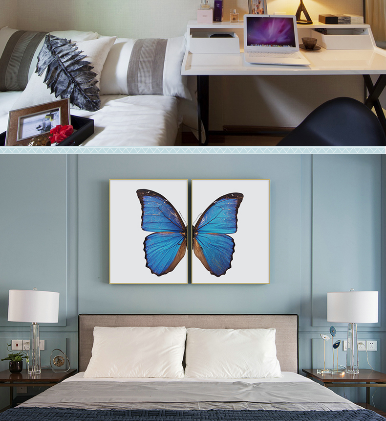 現(xiàn)代輕奢簡(jiǎn)歐動(dòng)物裝飾畫(huà) 餐廳蝴蝶標(biāo)本鋁合金框晶瓷畫(huà) 純手繪油畫(huà) 蝶舞