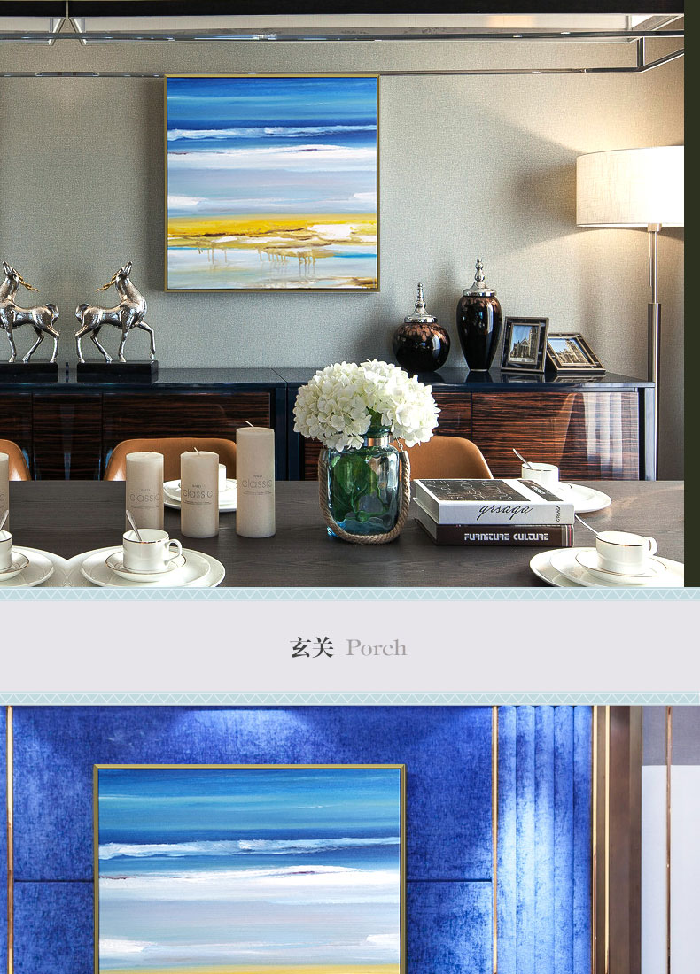 手繪油畫(huà) 客廳臥室裝飾畫(huà)餐廳壁畫(huà) 方版現(xiàn)代簡(jiǎn)約抽象畫(huà)  無(wú)際